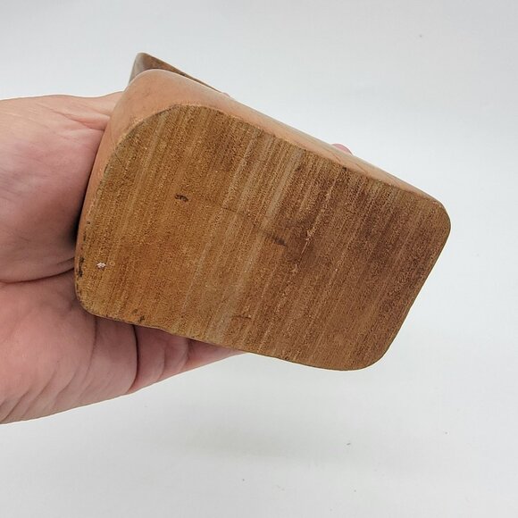 Vintage Hand Carved Solid Wood African Tribal Bust Africa Profile - Picture 5 of 7